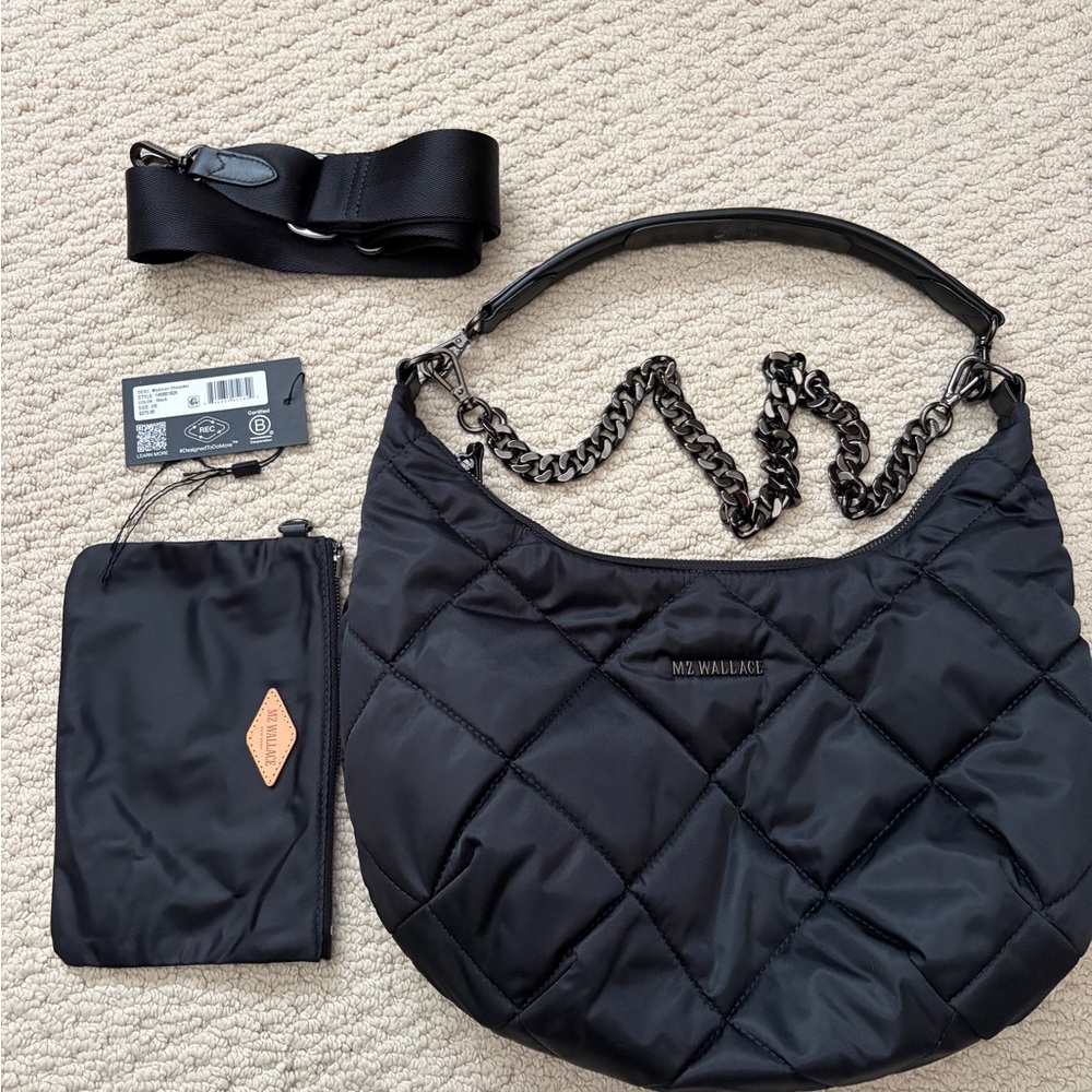 MZ Wallace black hobo Madison shoulder bag